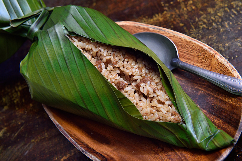 バナナの葉で蒸したパラオ風ちまき