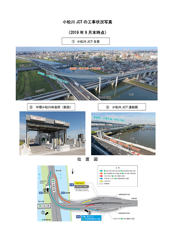 2019年9月末時点の工事状況