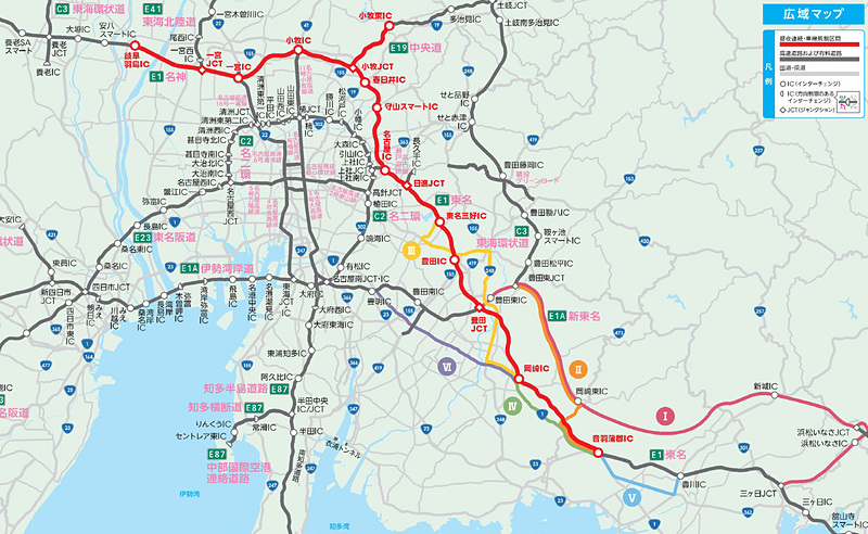 規制区間と迂回路