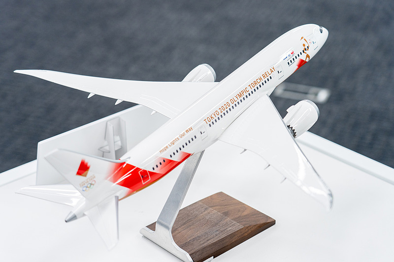 垂直尾翼には東京2020オリンピック聖火リレーエンブレムが描かれている