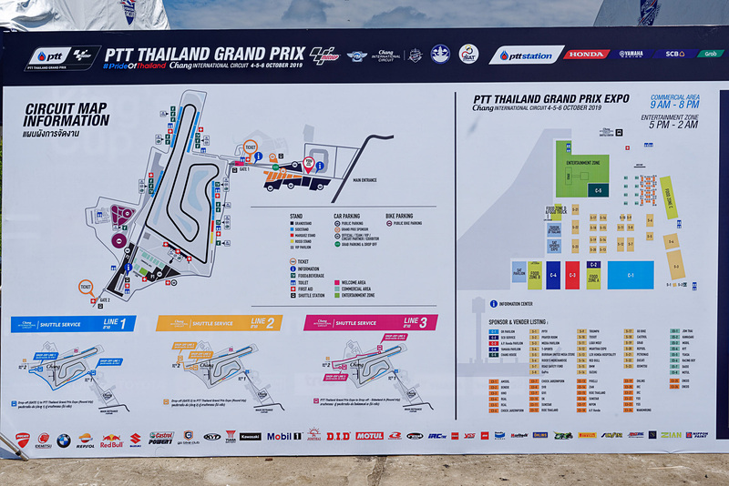 会場の見取り図。観戦場所は主にグランドスタンドと4つのサイドスタンドエリア