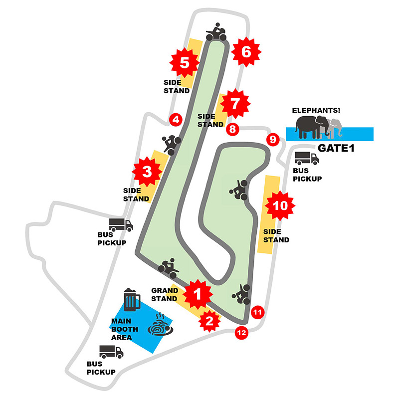 右上のややテクニカルなセクションの観戦ポイントは？