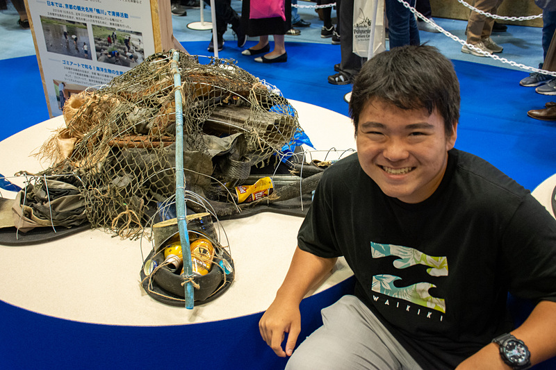 ハワイ島、鴨川での清掃プロジェクトに携わった立命館宇治高等学校1年生の鴻池要さん