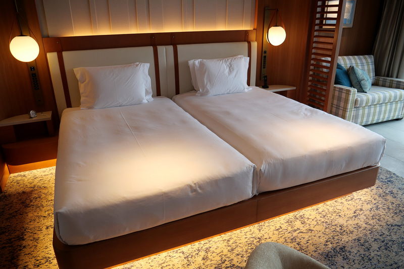 ツインベッドを備えるデラックスルーム