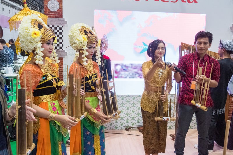 観光クリエイティブ・エコノミー省「ワンダフル インドネシア」ブースの様子