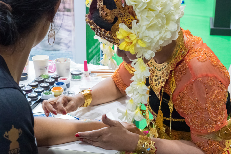 観光クリエイティブ・エコノミー省「ワンダフル インドネシア」ブースの様子