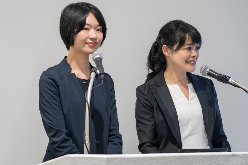 司会進行役を務めたセントレア（中部国際空港）勤務の田中さんと伊丹空港（大阪国際空港）の平塚さん