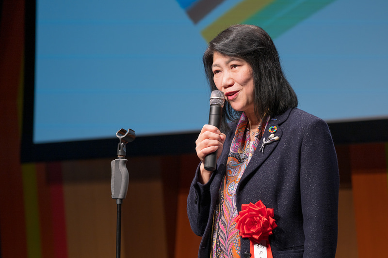 開会式で「ベストを尽くして今まで培ってきた能力を存分に発揮してください。今日の経験が皆さんの成長につながることを願っています」とあいさつした、ANAテレマート株式会社 代表取締役社長 梶田恵美子氏