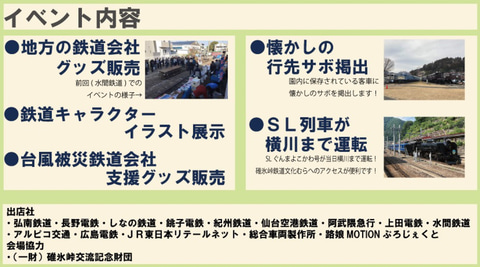 ローカル鉄道グッズ販売会2019 in 碓氷峠鉄道文化むら」11月17日開催