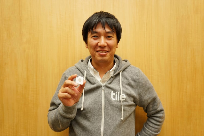 Tile 日本輸入代理店 担当者の辻英一氏