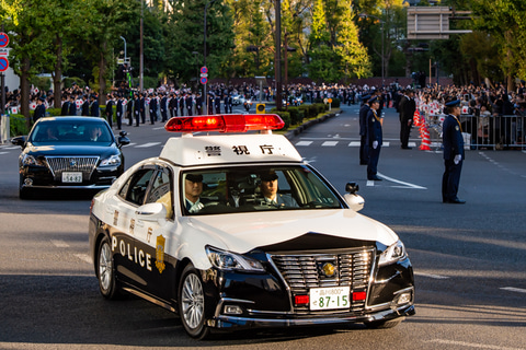 天皇御即位パレード 祝賀御列の儀 の車列を構成した52台の警察車両 二輪車などを解説 トラベル Watch