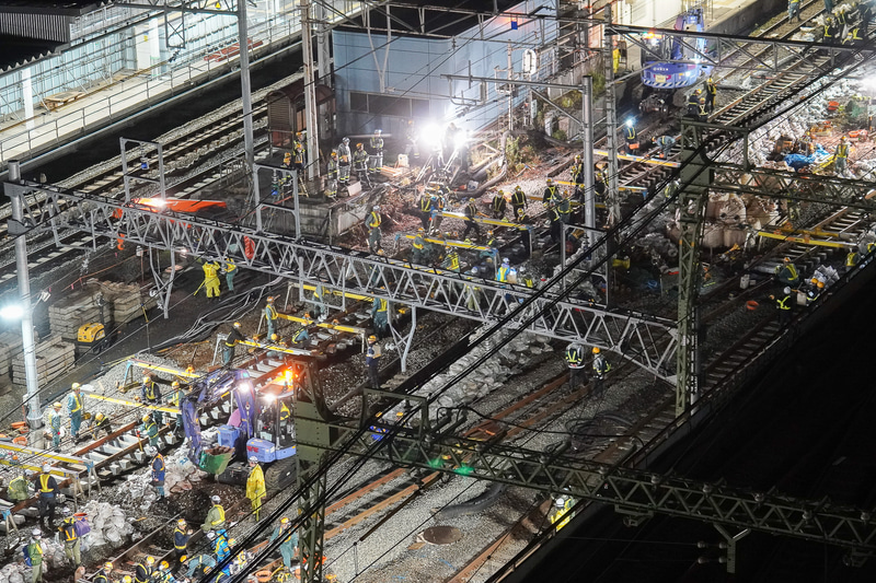 工事箇所をアップで