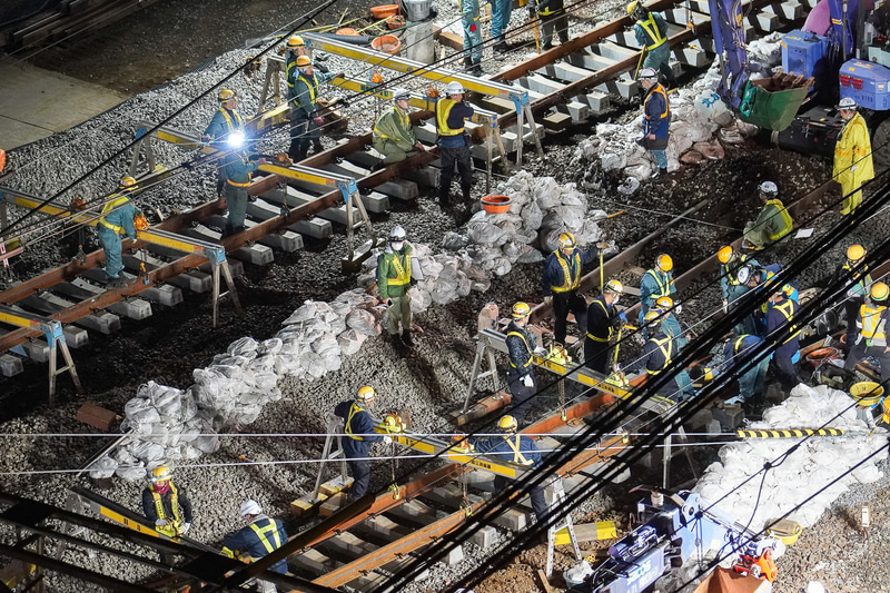 工事箇所をアップで