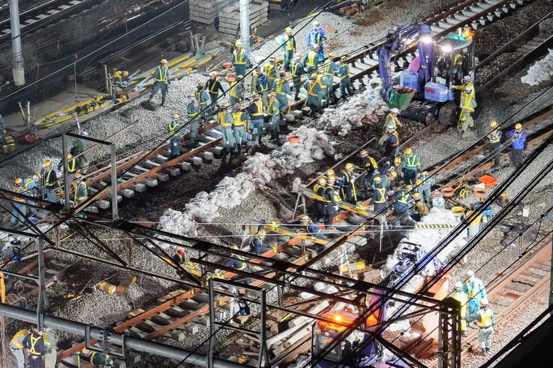 工事箇所をアップで