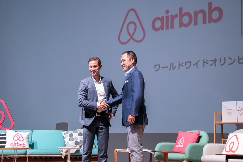 AirbnbがIOCのワールドワイドオリンピックパートナーに選ばれたことから、IOCからHead of Partnership ManagementのBrett Hasell（ブレット・ヘイゼル）氏がゲスト登壇した