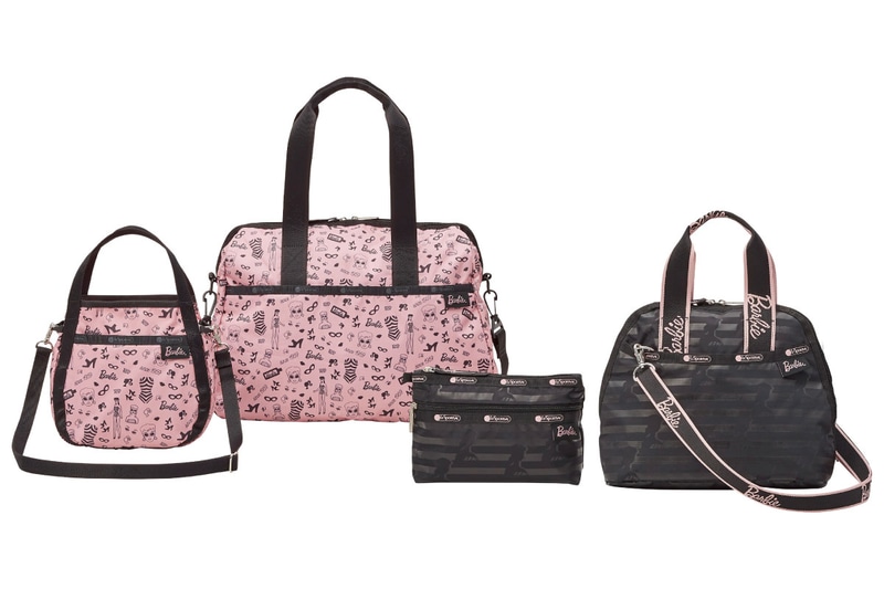 左から「スモール ジェニー」H20×W21×D6cm・1万3500（税別）・「ハーパー バッグ」H33×W42×D16cm 1万8000円（税別）・「コスメティック クラッチ」H15×W20×D6cm・5000円（税別）「アメリア ハンドバッグ」H23×W28×D12cm・1万6500円（税別）