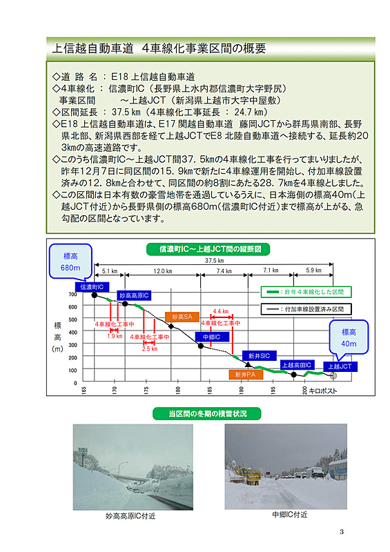 4車線化の効果など