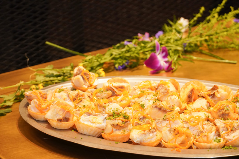 内覧会で試食に提供されたGRAND SESSIONのフィンガーフード