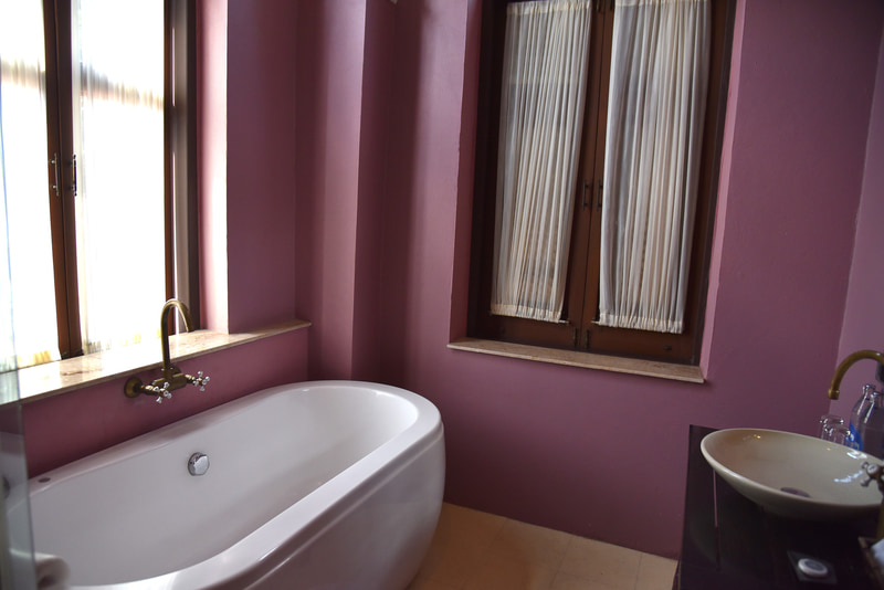 バスルームのカラーリングが秀逸