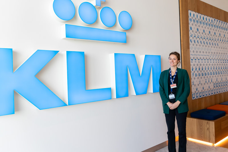 サスティナビリティについて説明してくれたKLMのEsmee van Veen氏