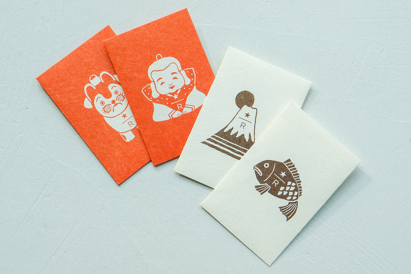 スターバックス リザーブ ポチ袋 こま犬/福助/冨士/めで鯛（各700円、税別）