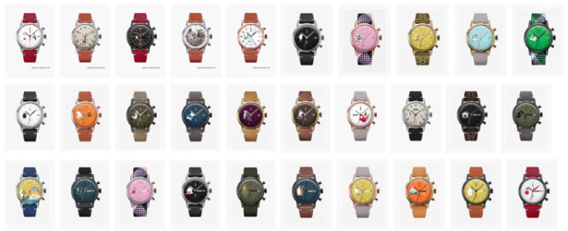 ムーミンモデル（全30種類以上）の購入者先着200名に75周年ロゴ入り特製マルチポーチをプレゼント