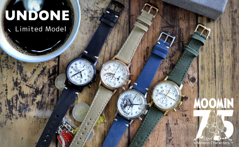 UNDONEは、1月1日から「ムーミン75周年記念アニバーサリーコレクション」4種の先行予約を開始する