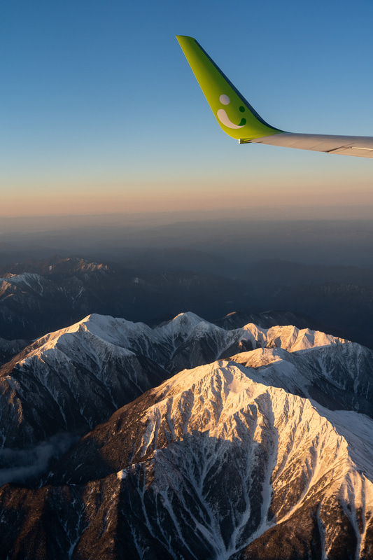 アルプスポイントで最後の旋回をして南西へ進路を変えます