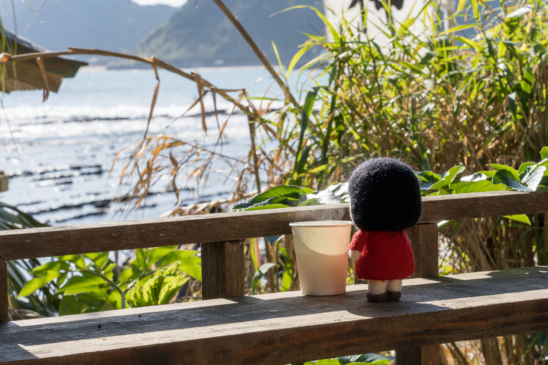 参拝後は一昨年と同じく甘酒を飲んでホッとひといき