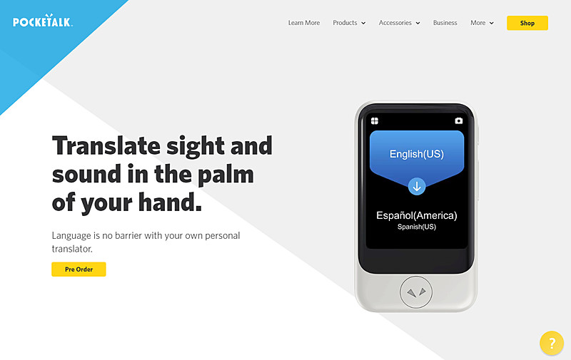 POCKETALKの海外向けサイト