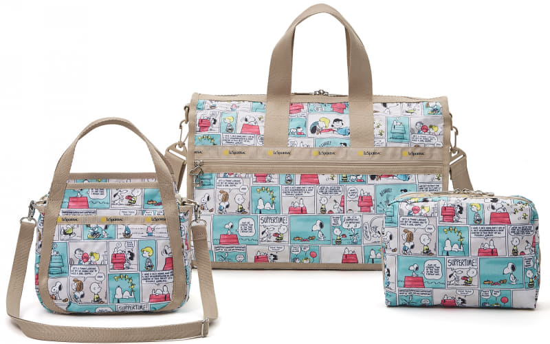 左【スモール ジェニー】H20×W21×D6cm・1万3500円（税別）/中【ミディアム ウィークエンダー】H30×W43×D23cm・1万8000円（税別）/右【エキストララージ レクタングラーコスメティック】H18×W22×D8cm・5600円（税別）※全17型展開