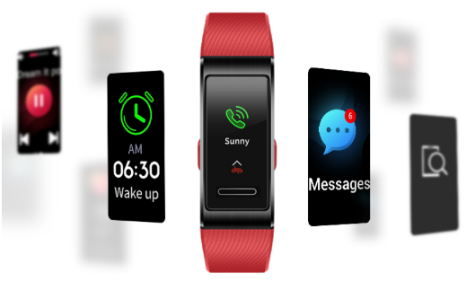 着信やメッセージ、スケジュール表示のほか、「スマートフォン探索」機能を備える