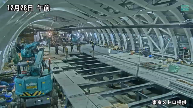 移設工事中の銀座線渋谷駅