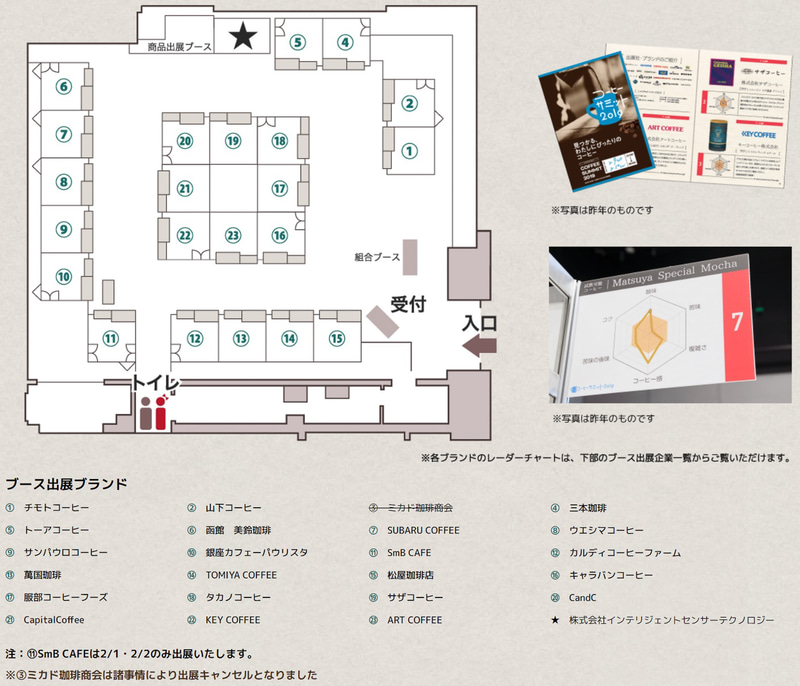 22のコーヒーロースターが参加する