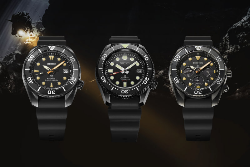 セイコーウオッチは、プロスペックスから「The Black Series」を3機種、数量限定で発売する