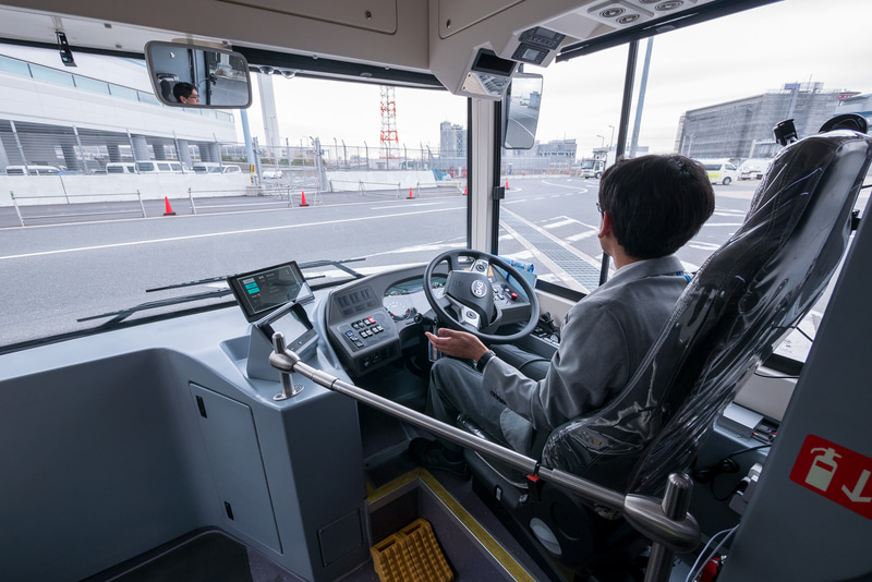 自動運転中の車内の様子