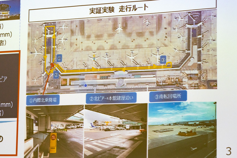 実証実験での走行ルート