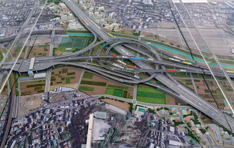 横浜青葉JCTの模型