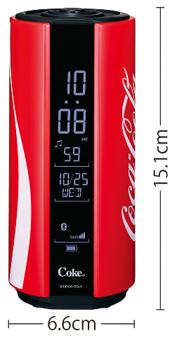 セイコークロック、コカ・コーラの形をした防水ワイヤレススピーカー