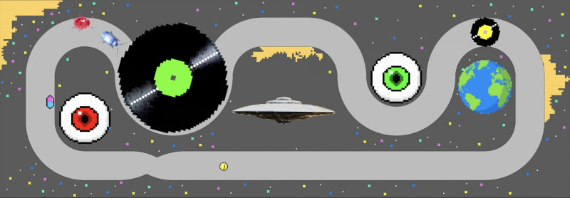 サーキットを上から見たイメージ