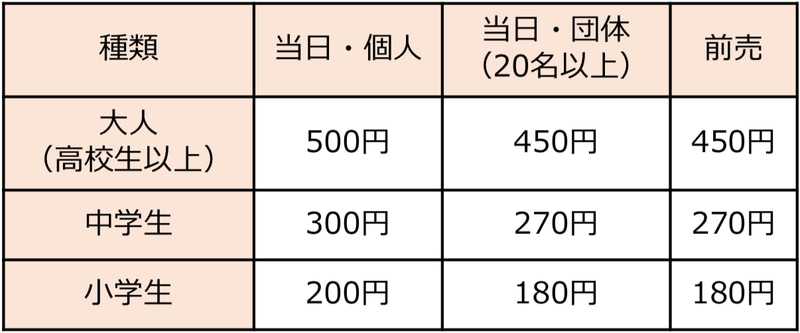 禅明坊光秀館料金表