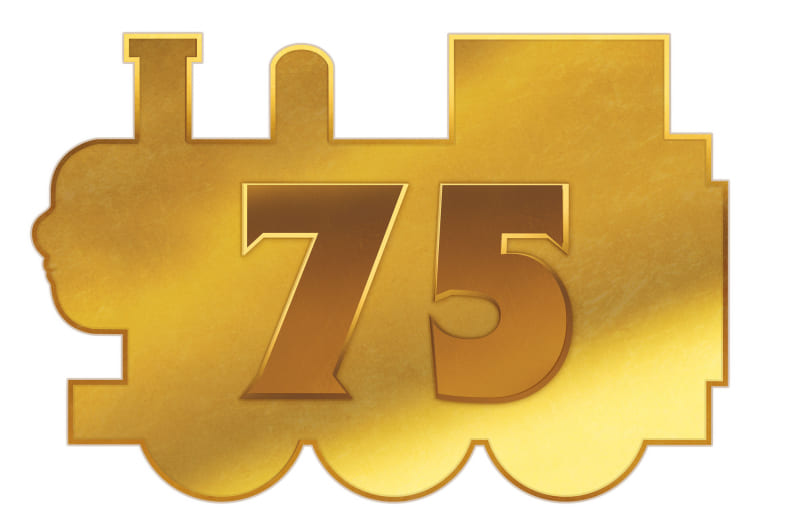 きかんしゃトーマス原作誕生75周年ロゴ