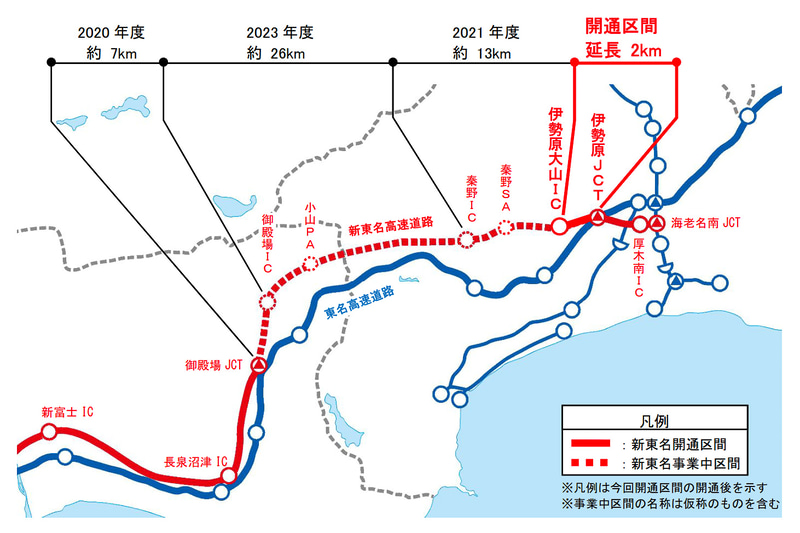 NEXCO中日本は3月7日に開通する新東名 伊勢原JCT～伊勢原大山ICの一番乗り車両を募集