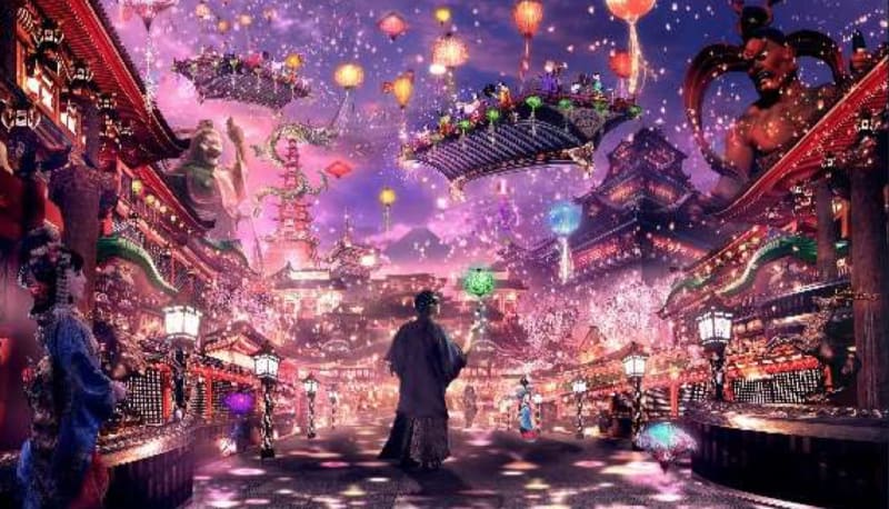 デジタルアート×没入型の演出×伝統工芸×食などさまざまなメディアを融合した体験型商業施設