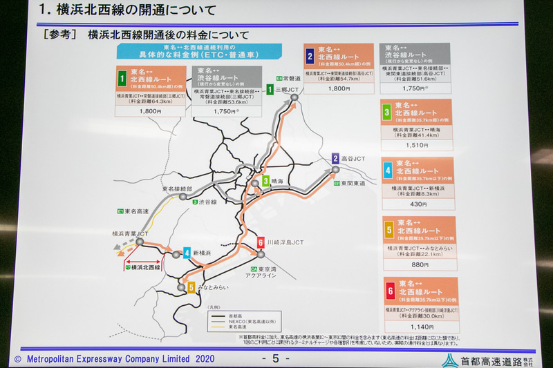 横浜北西線開通後の料金