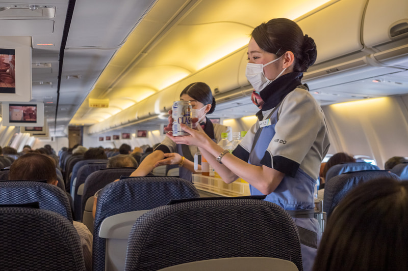 機内サービスの様子