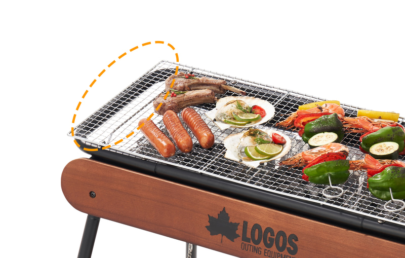 火床のかからない空間を利用し焼き過ぎ防止