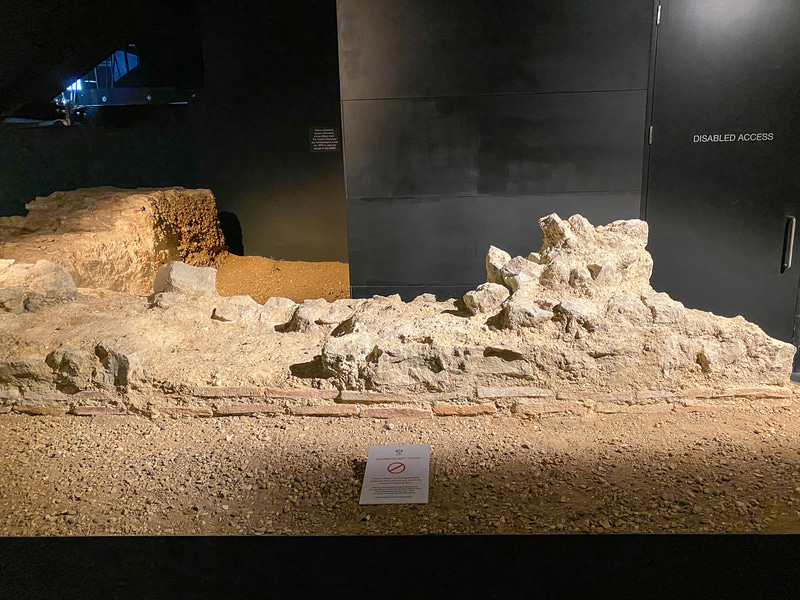 ギルドホール地下にあったローマ帝国時代の円形闘技場の様子