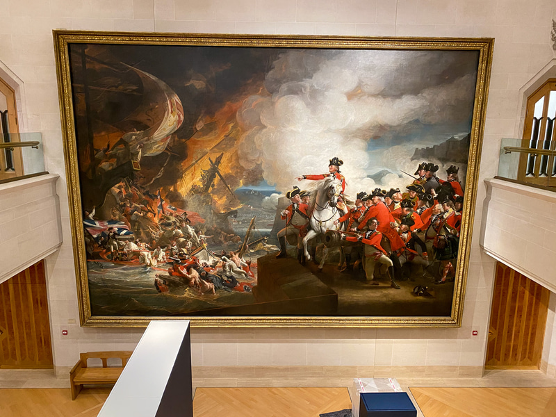 18世紀後半、スペイン、フランスと領有を争ってイギリス軍の勝利を描いた絵画