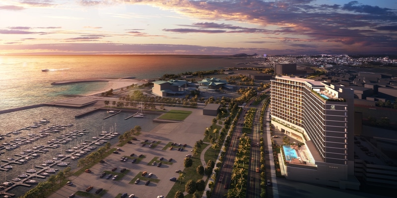 宜野湾市「プリンスホテル」鳥瞰図